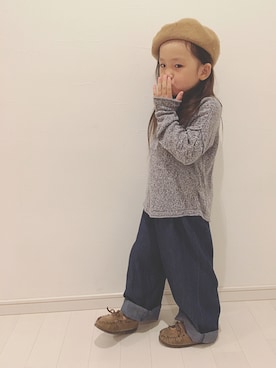 「OLD NAVY（オールドネイビー）のアイテム（トップス）」を使った、kii_memeさん（キッズ・100cm）の秋コーディネート