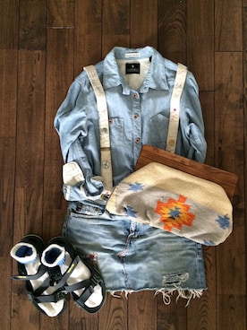 「HAPPYBOUNCE（ハッピーバウンス）のアイテム」を使った、yukieさん（レディース・153cm）の夏コーディネート