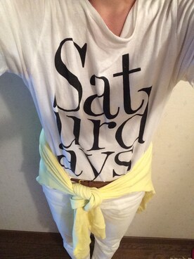 「サタデーズ ニューヨークシティ (Saturdays NYC)」｜「アイテム（モカシン/デッキシューズ）」を使った、happy-lifeさん（レディース・157cm）の春コーディネート