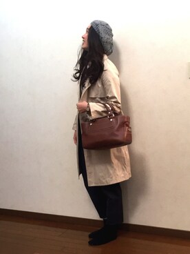 「HONORE（オノレ）のアイテム」を使った、miiさん（レディース・165cm）の秋コーディネート