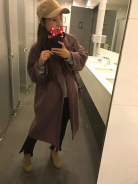 「PULL&BEAR（プルアンドベア）のアイテム（ブーティ）」を使った、zzshaineさん（レディース・158cm）の秋コーディネート