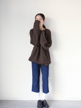 「アイテム（その他トップス）」を使った、AROOMMODELさん（レディース・165cm・20代）の秋コーディネート