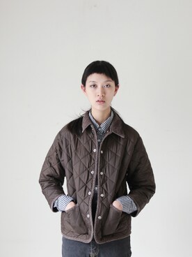 「アイテム（ナイロンジャケット）」を使った、AROOMMODELさん（レディース・167cm）の冬コーディネート