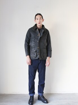 「pants」｜「アイテム（ライダースジャケット）」を使った、AROOMMODELさん（メンズ・184cm）の冬コーディネート