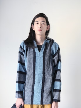 「アイテム（チノパンツ）」を使った、AROOMMODELさん（メンズ・184cm）の冬コーディネート