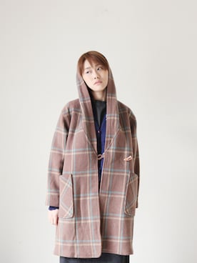 「アイテム（ダッフルコート）」を使った、AROOMMODELさん（レディース・165cm）の冬コーディネート