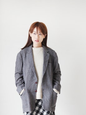 「skirt」｜「アイテム（その他アウター）」を使った、AROOMMODELさん（レディース・165cm）の冬コーディネート