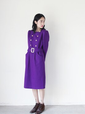 「アイテム（ワンピース）」を使った、AROOMMODELさん（レディース・165cm）の冬コーディネート