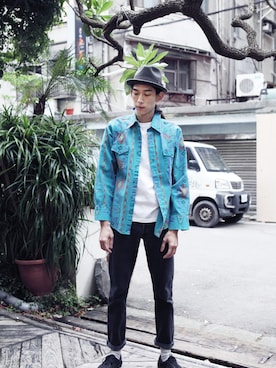 「アイテム（帽子）」を使った、AROOMMODELさん（メンズ・175cm）の春コーディネート