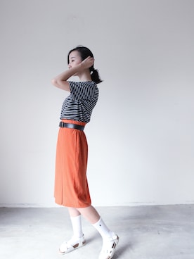 「black and white」｜AROOMMODELさん（レディース・165cm）の春コーディネート