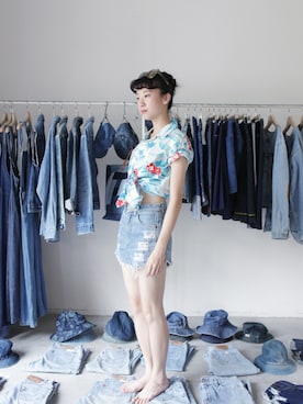 「hat」｜AROOMMODELさん（レディース・165cm）の夏コーディネート