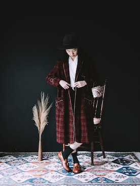 「アイテム（ダッフルコート）」を使った、AROOMMODELさん（レディース・165cm）の春コーディネート