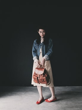 「GUCCI（グッチ）のアイテム（バッグ）」を使った、AROOMMODELさん（レディース・165cm）の春コーディネート