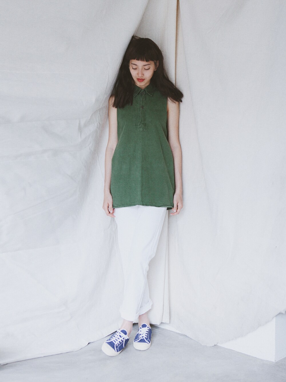 「古着、 ｖｉｎｔａｇｅ、 シンプルコーデ、 古着MIX、 夏コーデ、 Taiwan、 taipei、 古著 、 aroommodel」｜「VINTAGEのVintage Army Shirt（シャツ/ブラウス、グリーン系）」を使った、AROOMMODELさん（レディース・165cm）の夏コーディネートの1枚目の写真