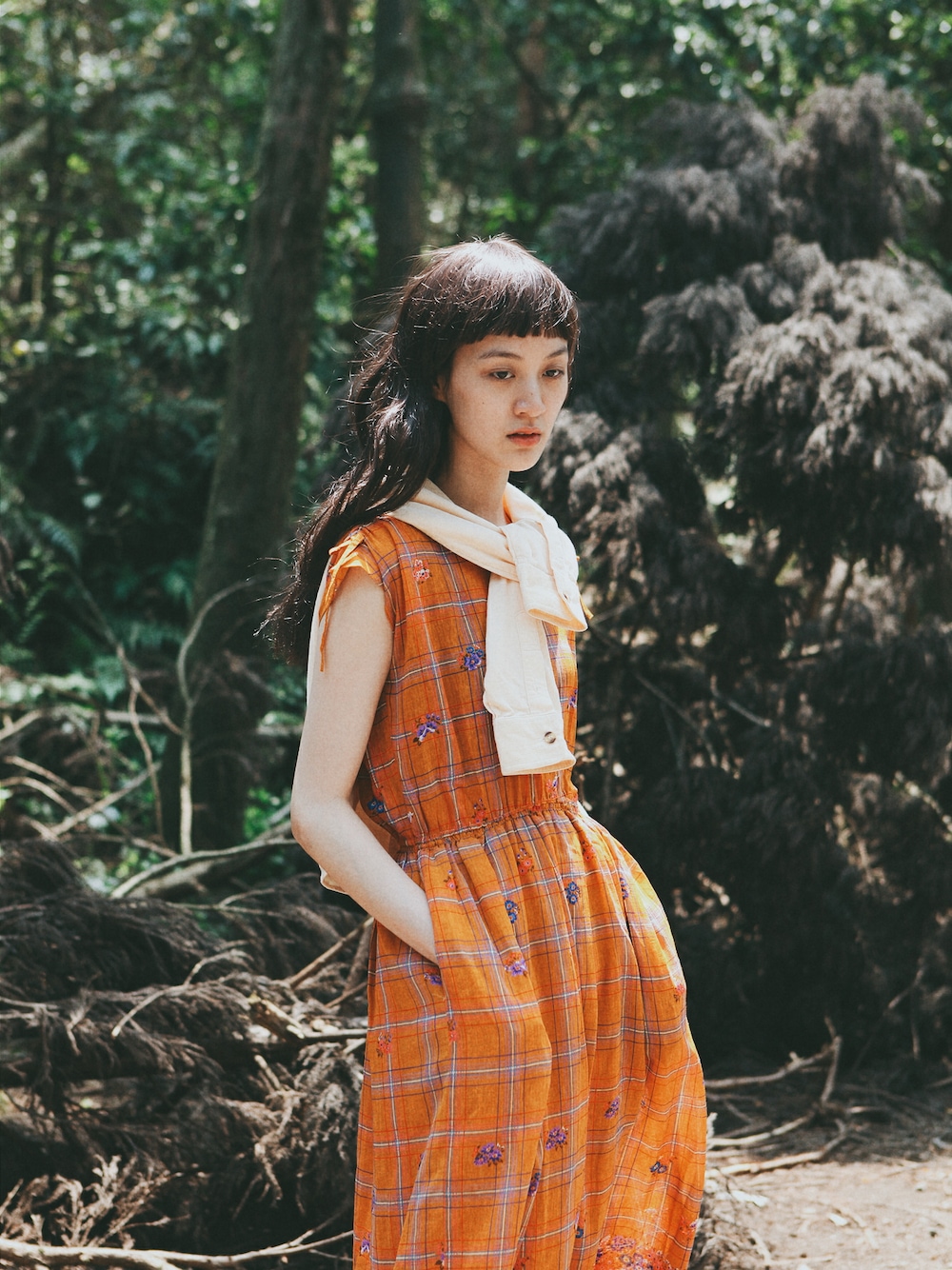 「古着、 ｖｉｎｔａｇｅ、 古着MIX、 夏コーデ、 Taiwan、 taipei、 古著 、 aroommodel」｜「VINTAGEのアイテム（ワンピース、オレンジ系）」を使った、AROOMMODELさん（レディース・165cm）の夏コーディネートの1枚目の写真