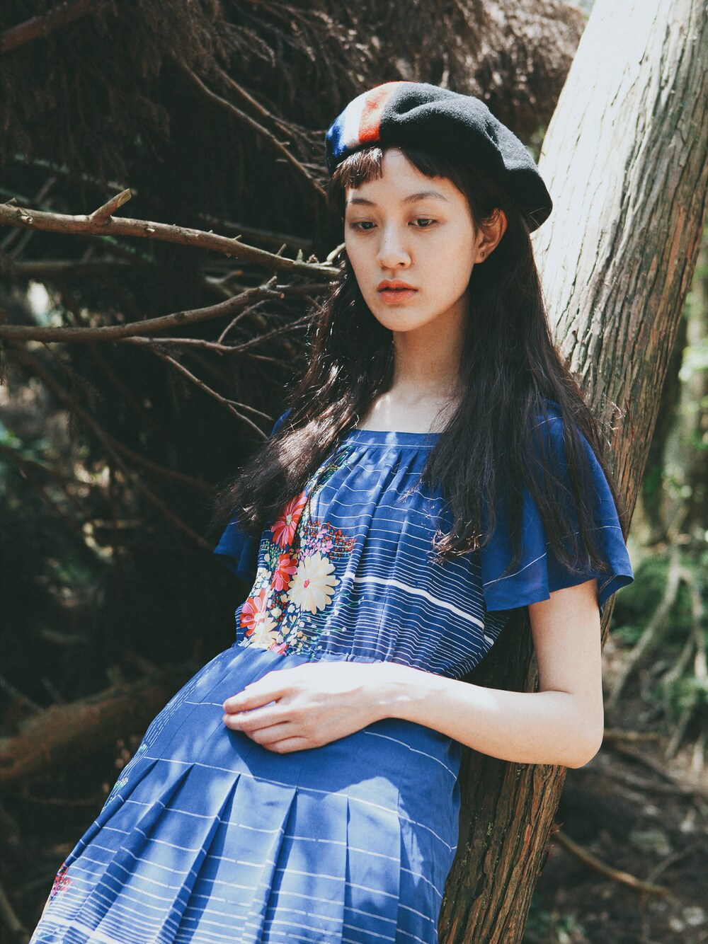 「古着、 ｖｉｎｔａｇｅ、 古着MIX、 夏コーデ、 Taiwan、 taipei、 古著 、 aroommodel」｜「VINTAGEのVINTAGE DRESS（ワンピース、ブルー系）」を使った、AROOMMODELさん（レディース・165cm）の夏コーディネートの1枚目の写真
