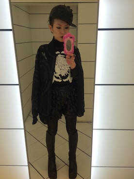 「KTZ（ケイティーゼット）のアイテム（ブルゾン）」を使った、Kana Fujitaniさん（レディース・157cm）の夏コーディネート