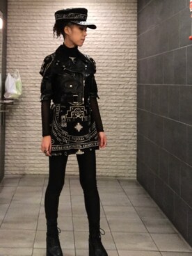 「JEREMY SCOTT（ジェレミースコット）のアイテム」を使った、Kana Fujitaniさん（レディース・157cm）の秋コーディネート