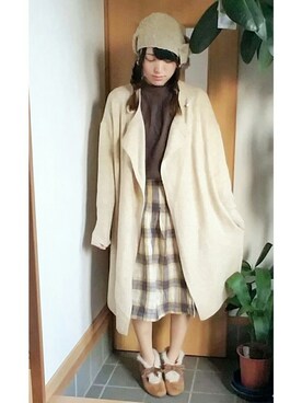 「ふんわり」｜「アイテム（財布/小物）」を使った、もつ子、さん（レディース・158cm）の秋コーディネート
