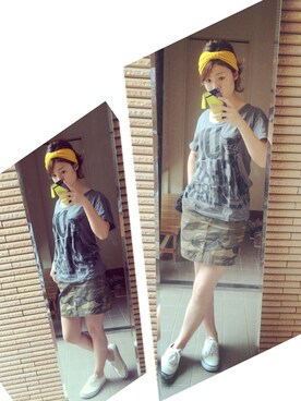 「Factor=（ファクターイコール）のアイテム（スカート）」を使った、HOBIさん（レディース・159cm）の春コーディネート