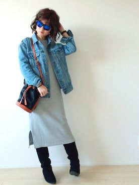 「URBAN RESEARCH ROSSO WOMEN（アーバンリサーチ　ロッソ）のアイテム（ブーツ）」を使った、HOBIさん（レディース・159cm）の冬コーディネート