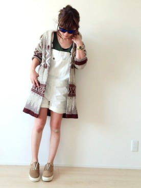 「Mila Owen」｜「アイテム（オールインワン・サロペット）」を使った、HOBIさん（レディース・159cm）の春コーディネート