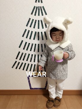 「ツリー」｜H_Kaさん（キッズ・80cm）の冬コーディネート
