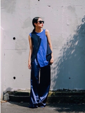 「厚底」｜Momo 百さん（レディース・163cm）の夏コーディネート