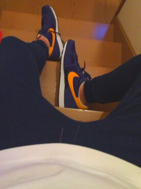 「NIKE（ナイキ）のチャレンジャー（スニーカー、ブルー系）」を使った、$hunnさん（メンズ）の夏コーディネート