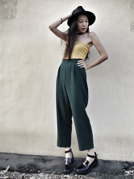 「yellow」｜fiona💩さん（レディース・161cm）の秋コーディネート