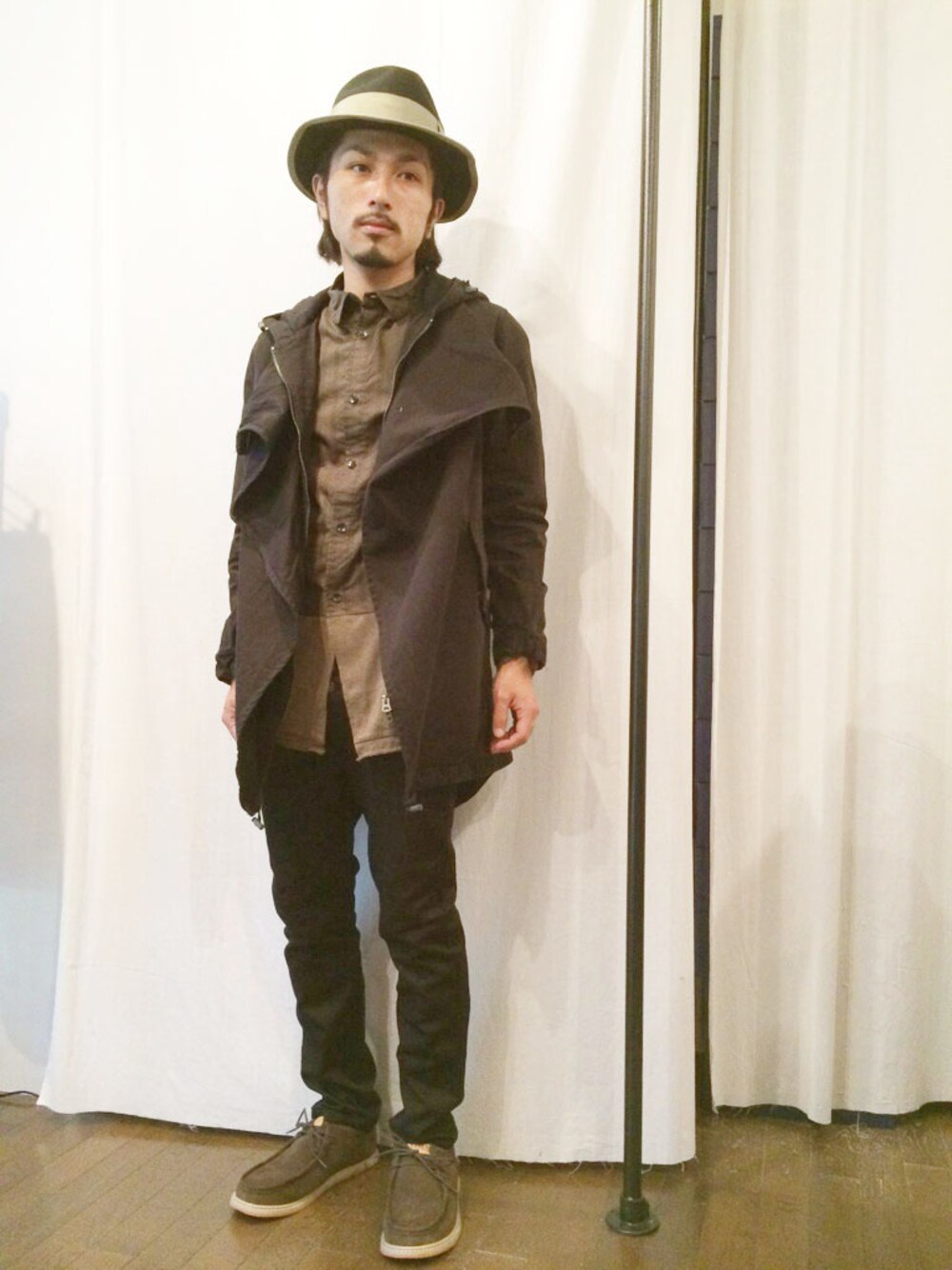 yusuke kanekoさんの「crepe mods coat（VIRGOwearworks）」を使ったコーディネート