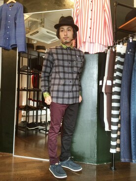 「THUNDERBOX（サンダーボックス）のアイテム」を使った、yusuke kanekoさん（メンズ・168cm）の秋コーディネート