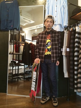 「THUNDERBOX（サンダーボックス）のアイテム」を使った、yusuke kanekoさん（メンズ・168cm）の秋コーディネート