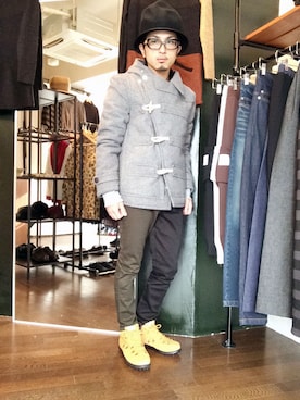 「仙台」｜「アイテム（ダッフルコート）」を使った、yusuke kanekoさん（メンズ・168cm）の冬コーディネート
