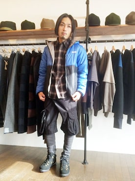 「仙台」｜「アイテム（ブルゾン）」を使った、yusuke kanekoさん（メンズ・168cm）の冬コーディネート