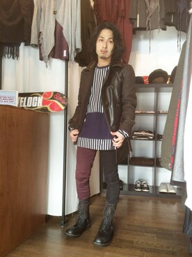 「仙台」｜「アイテム（ピーコート）」を使った、yusuke kanekoさん（メンズ・168cm）の冬コーディネート