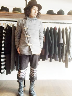 「仙台」｜「アイテム（ダッフルコート）」を使った、yusuke kanekoさん（メンズ・168cm）の冬コーディネート