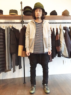 「Spiralgarden（スパイラルガーデン）のアイテム」を使った、yusuke kanekoさん（メンズ・168cm）の冬コーディネート