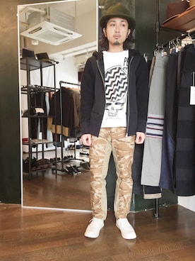 「カモ柄」｜yusuke kanekoさん（メンズ・168cm）の春コーディネート