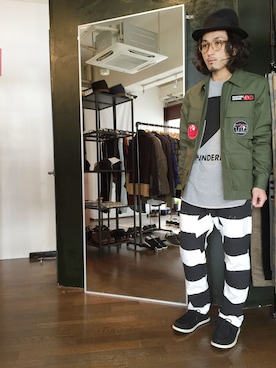 「THUNDERBOX（サンダーボックス）のアイテム」を使った、yusuke kanekoさん（メンズ・168cm）の春コーディネート