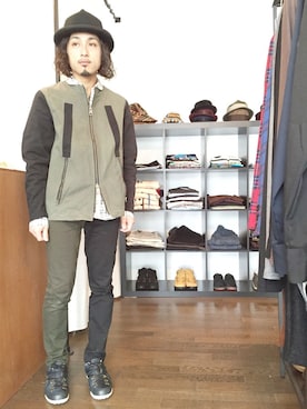 「ノーカラージャケット」｜yusuke kanekoさん（メンズ・168cm）の春コーディネート