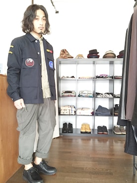 「THUNDERBOX（サンダーボックス）のアイテム」を使った、yusuke kanekoさん（メンズ・168cm）の春コーディネート
