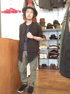 「THUNDERBOX（サンダーボックス）のアイテム」を使った、yusuke kanekoさん（メンズ・168cm）の夏コーディネート