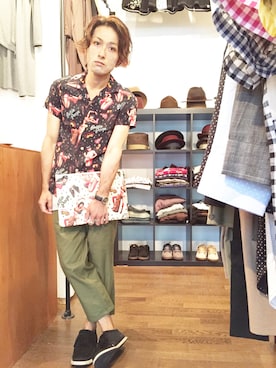 「THUNDERBOX（サンダーボックス）のアイテム」を使った、yusuke kanekoさん（メンズ・168cm）の夏コーディネート