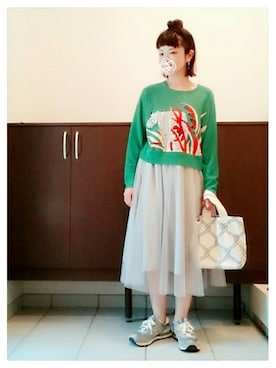 「Sleep（スリープ）のアイテム」を使った、tomaさん（レディース・153cm）の秋コーディネート