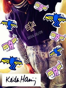 「KEITH（キース）のアイテム」を使った、kazusaさん（レディース・159cm）の春コーディネート