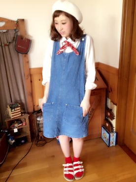 「Madu（マディ）のアイテム」を使った、goetun☺︎さん（レディース・151cm）の春コーディネート