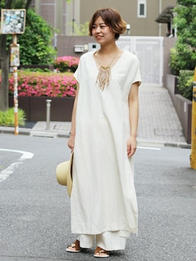 「JOURNAL STANDARD relume（ジャーナルスタンダード　レリューム）のアイテム（ワンピース/ドレス）」を使った、misatoさん（メンズ・160cm）の春コーディネート