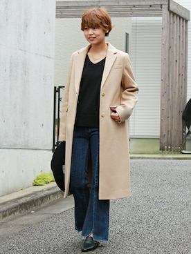 「LUC DNM （ラックデニム）のアイテム」を使った、misatoさん（レディース・160cm）の秋コーディネート