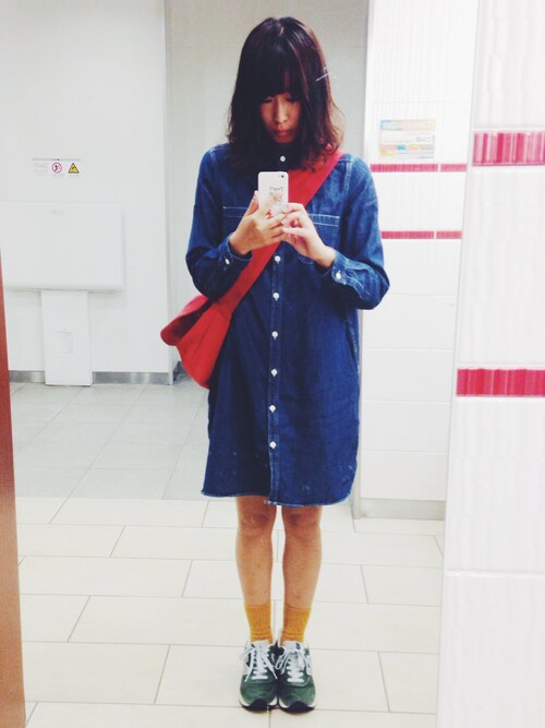 F 無印良品のワンピースを使ったコーディネート Wear